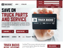 Tablet Screenshot of mytruckbucks.com
